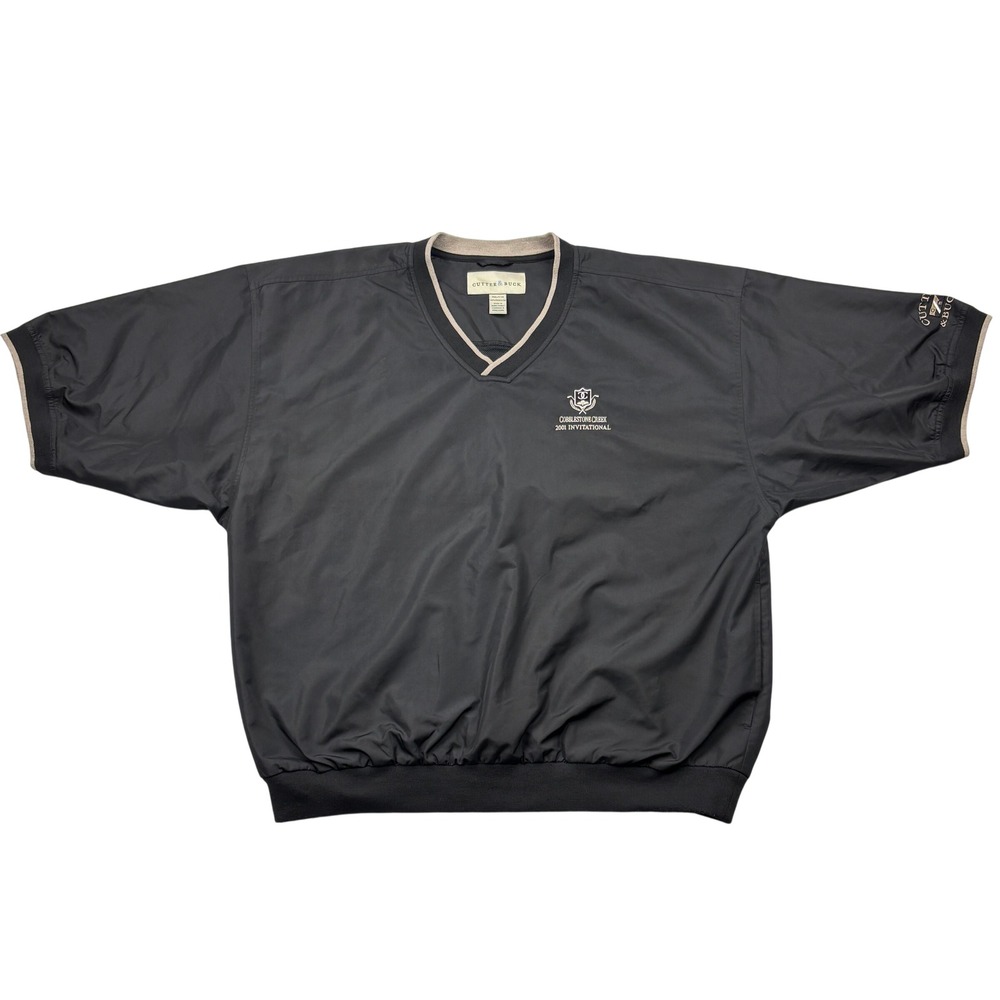 Vintqage Cutter Buck ClimaGuard Golf Windshirt Mens XXL Y2K 2001 Cobblestone
